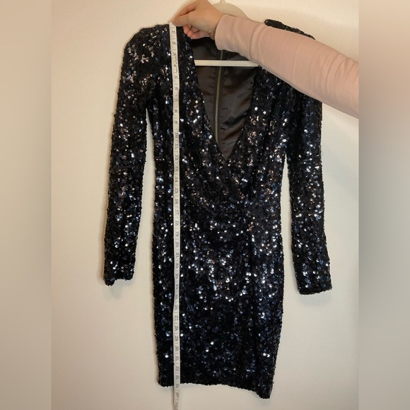 French Connection Sequin Dress (Dark Navy Blue) - Picture 10 of 11